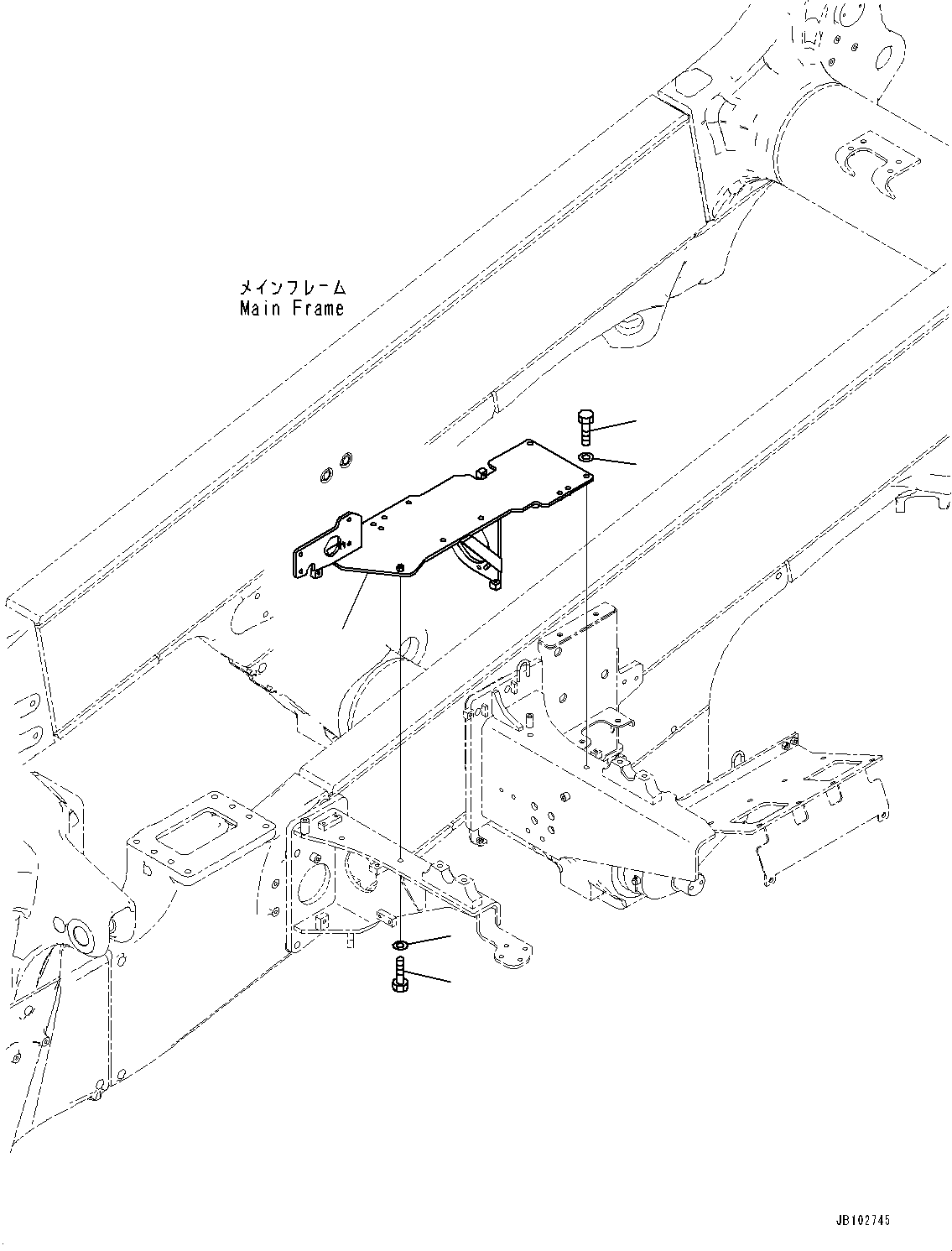 Komatsu parts book diagram for HD605-10 S/N 60001-UP: HYDRAULIC TANK, DEMAND VALVE MOUNTING (2/2)(#60001-)