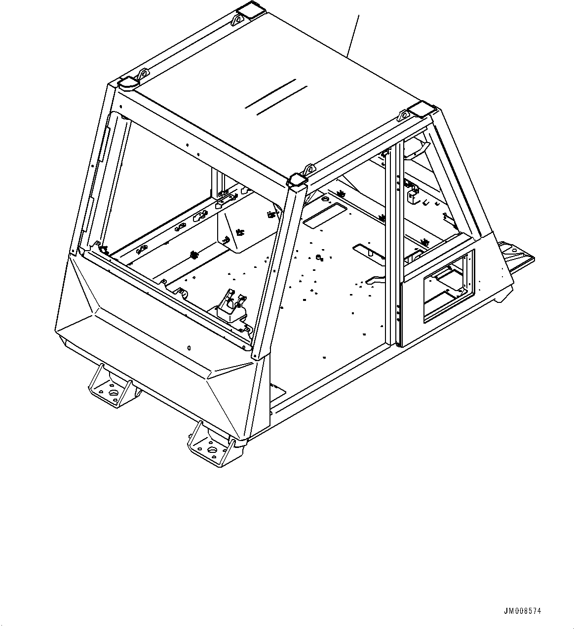 Komatsu parts book diagram for HD605-10 S/N 60001-UP: CAB, CAB BODY(#60001-)