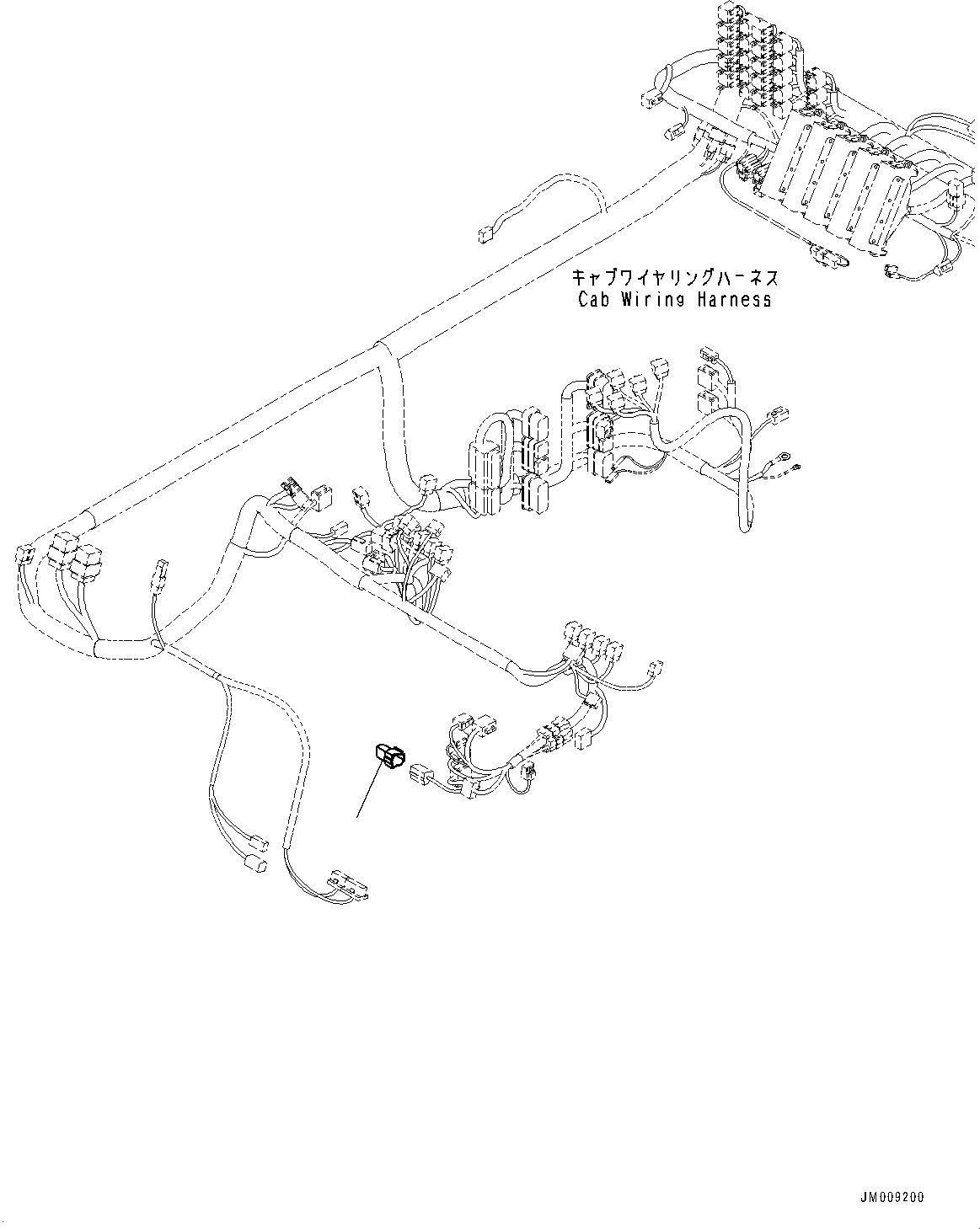 Komatsu parts book diagram for HD605-10 S/N 60001-UP: CAB OPTION SWITCH, PARTS FOR LESS STEERING SENSOR(#60001-)