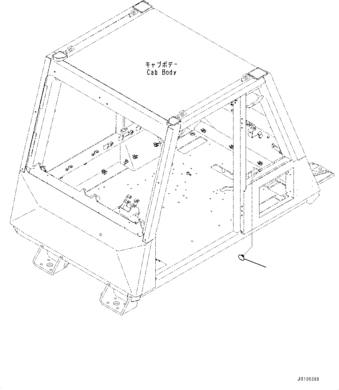Komatsu parts book diagram for HD605-10 S/N 60001-UP: CAB OPTION SWITCH, PARTS FOR LESS SCORE BOARD(#60001-)
