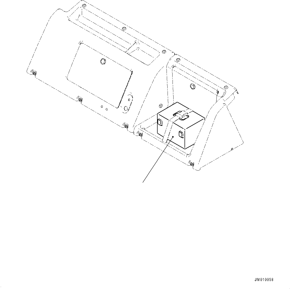 Komatsu parts book diagram for HD605-10 S/N 60001-UP: FIRST AID BOX, BOX(#60001-)