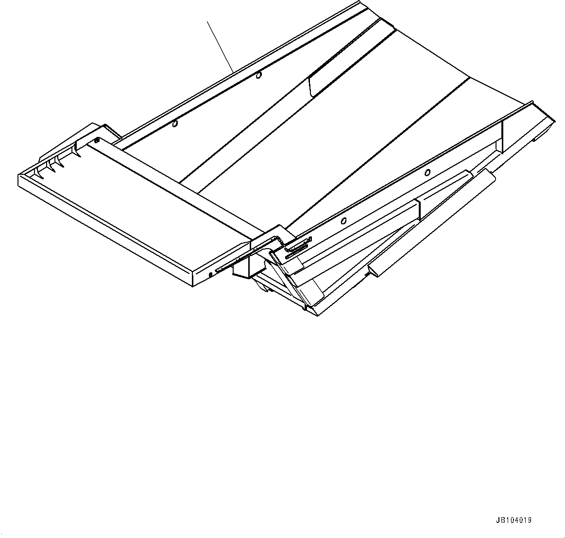 Komatsu parts book diagram for HD605-10 S/N 60001-UP: BODY, (WITH 40M3)(#60001-)