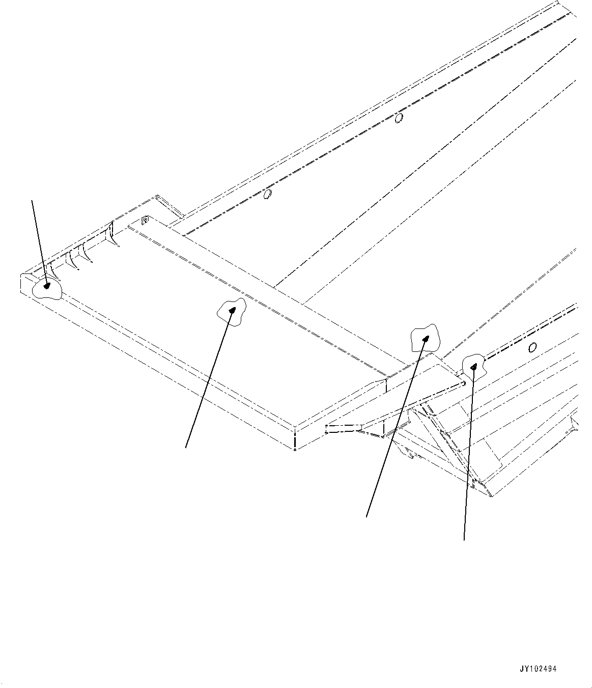 Komatsu parts book diagram for HD605-10 S/N 60001-UP: BODY, BRACKET(#60001-60066)