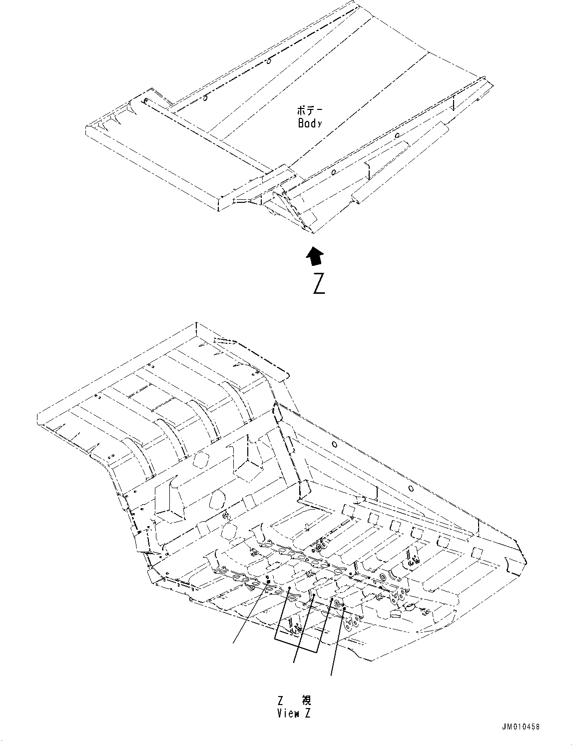 Komatsu parts book diagram for HD605-10 S/N 60001-UP: BODY, SEAT(#60001-60066)