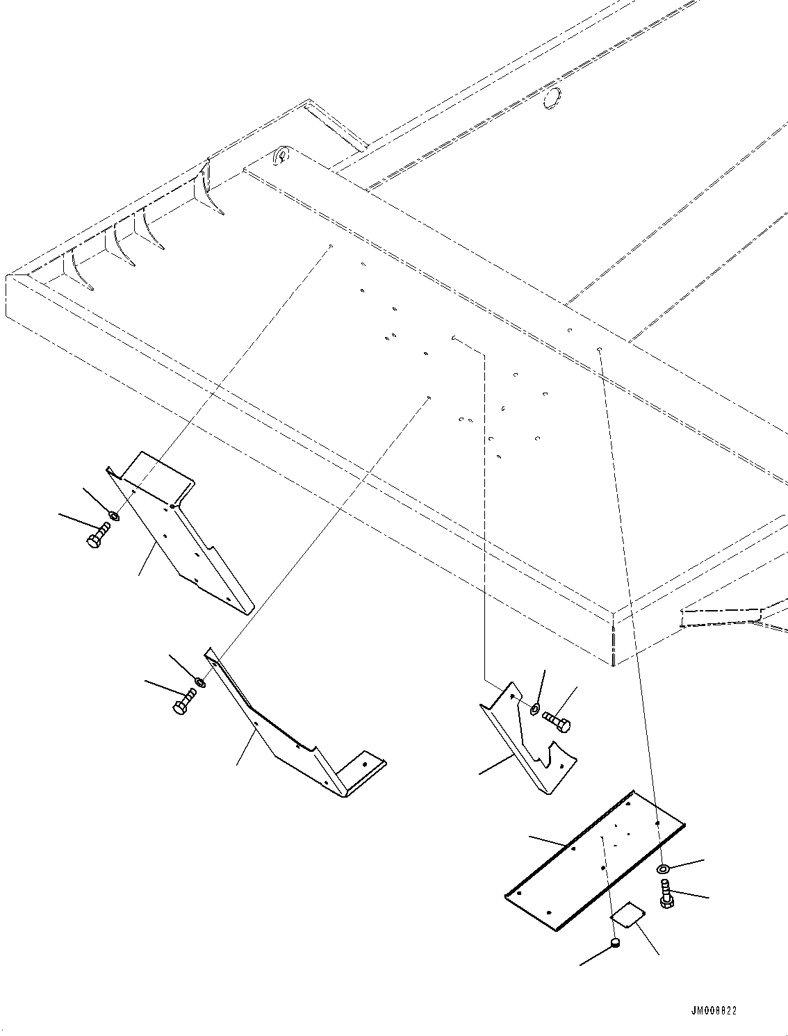 Komatsu parts book diagram for HD605-10 S/N 60001-UP: BODY RELATED PARTS, COVER(#60001-)