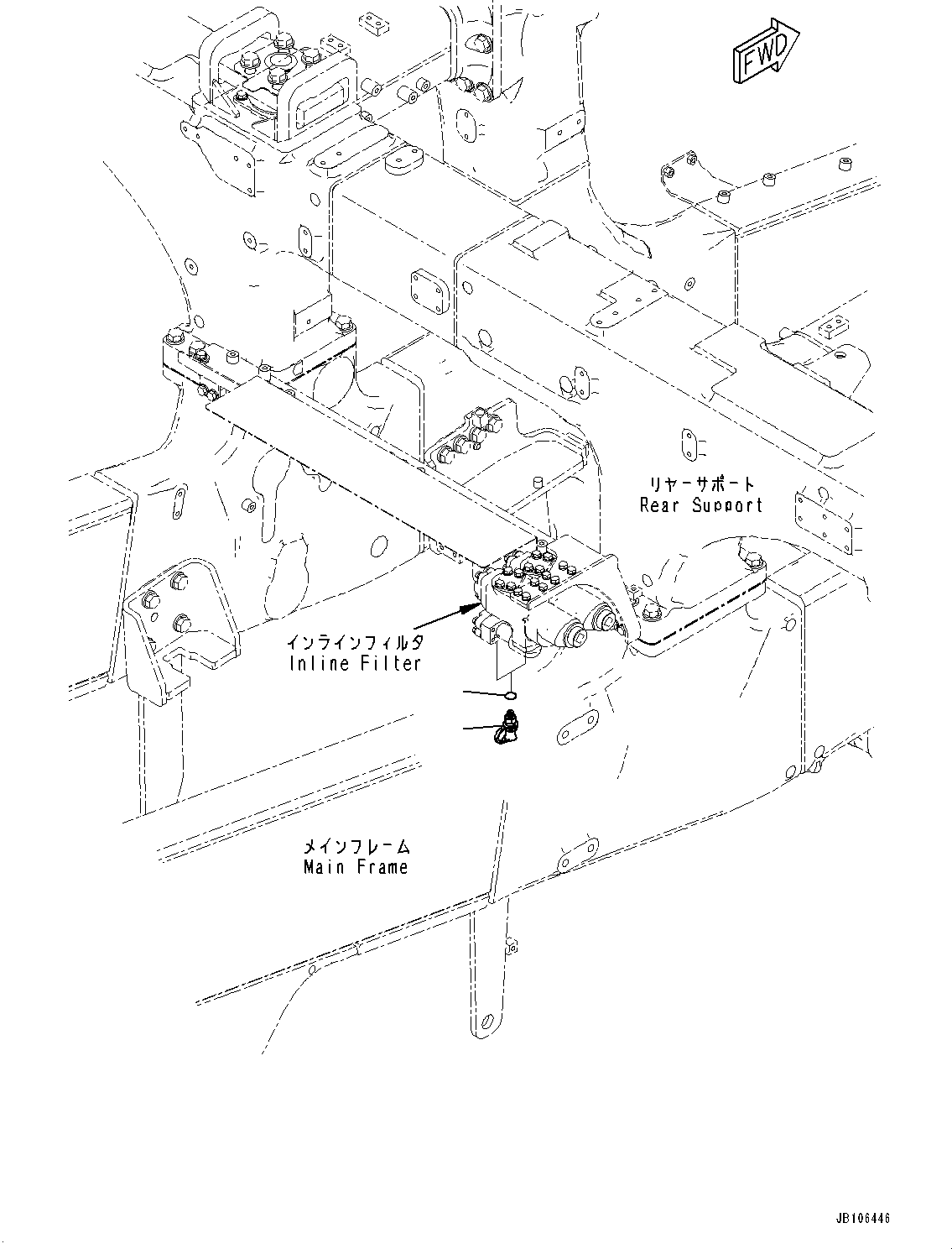 Komatsu parts book diagram for HD605-10 S/N 60001-UP: PREVENTIVE MAINTENANCE SERVICE CONNECTORS, FITTING(#60001-)