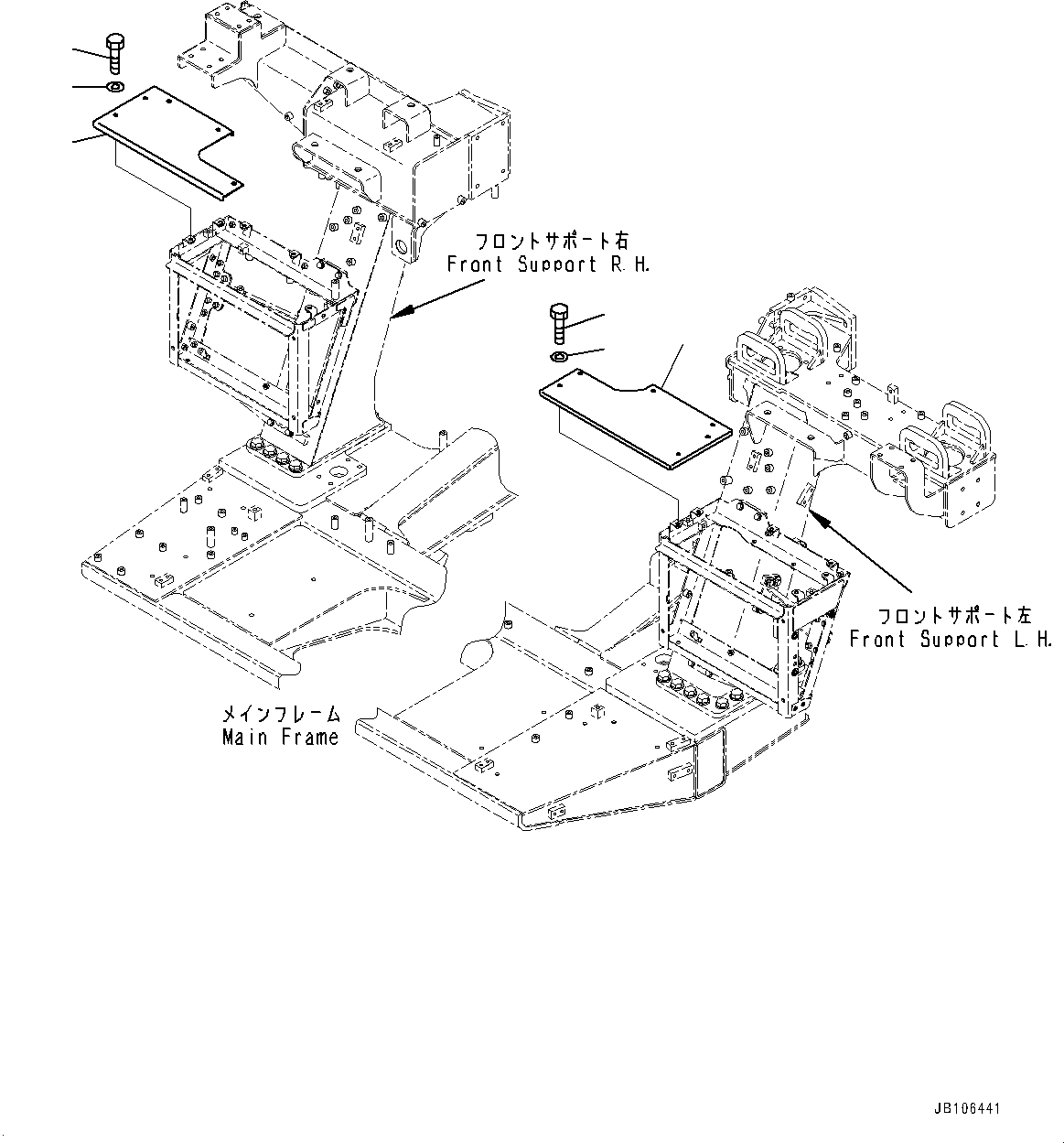 Komatsu parts book diagram for HD605-10 S/N 60001-UP: AIR CONDITIONER RELATED PARTS, COVER(#60001-)