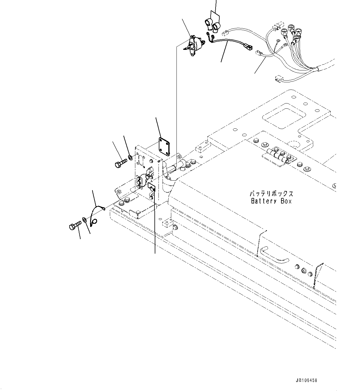 Komatsu parts book diagram for HD605-10 S/N 60001-UP: BATTERY DISCONNECT SWITCH, SWITCH(#60001-)
