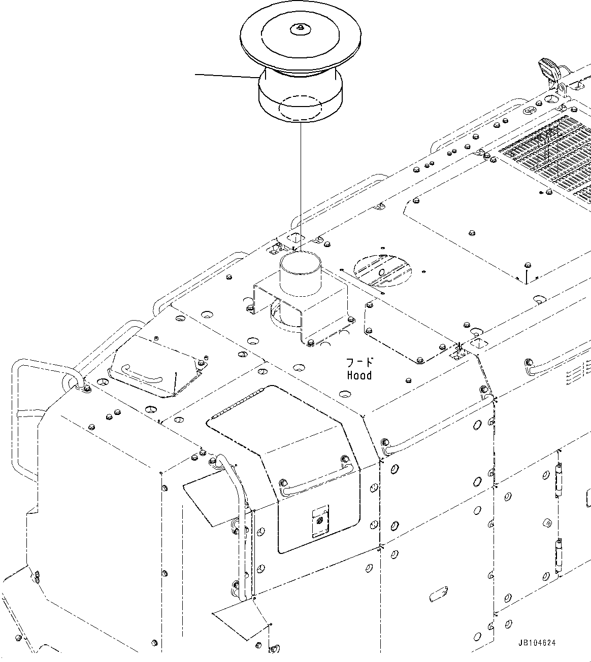 Komatsu parts book diagram for GD955-7M0 S/N 31001-UP: PRE-CLEANER, (#30001-)