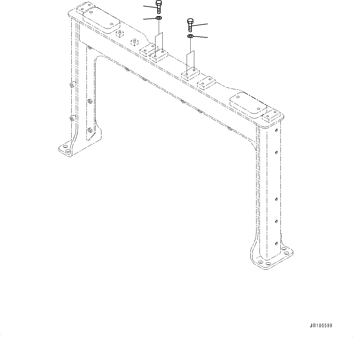 Komatsu parts book diagram for GD955-7M0 S/N 31001-UP: ENGINE RELATED PARTS, BOLT(#30001-)