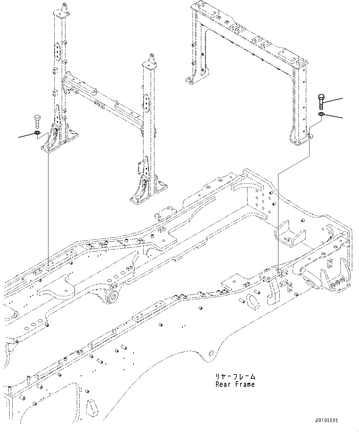 Komatsu parts book diagram for GD955-7M0 S/N 31001-UP: ENGINE RELATED PARTS, MOUNTING(#30001-)