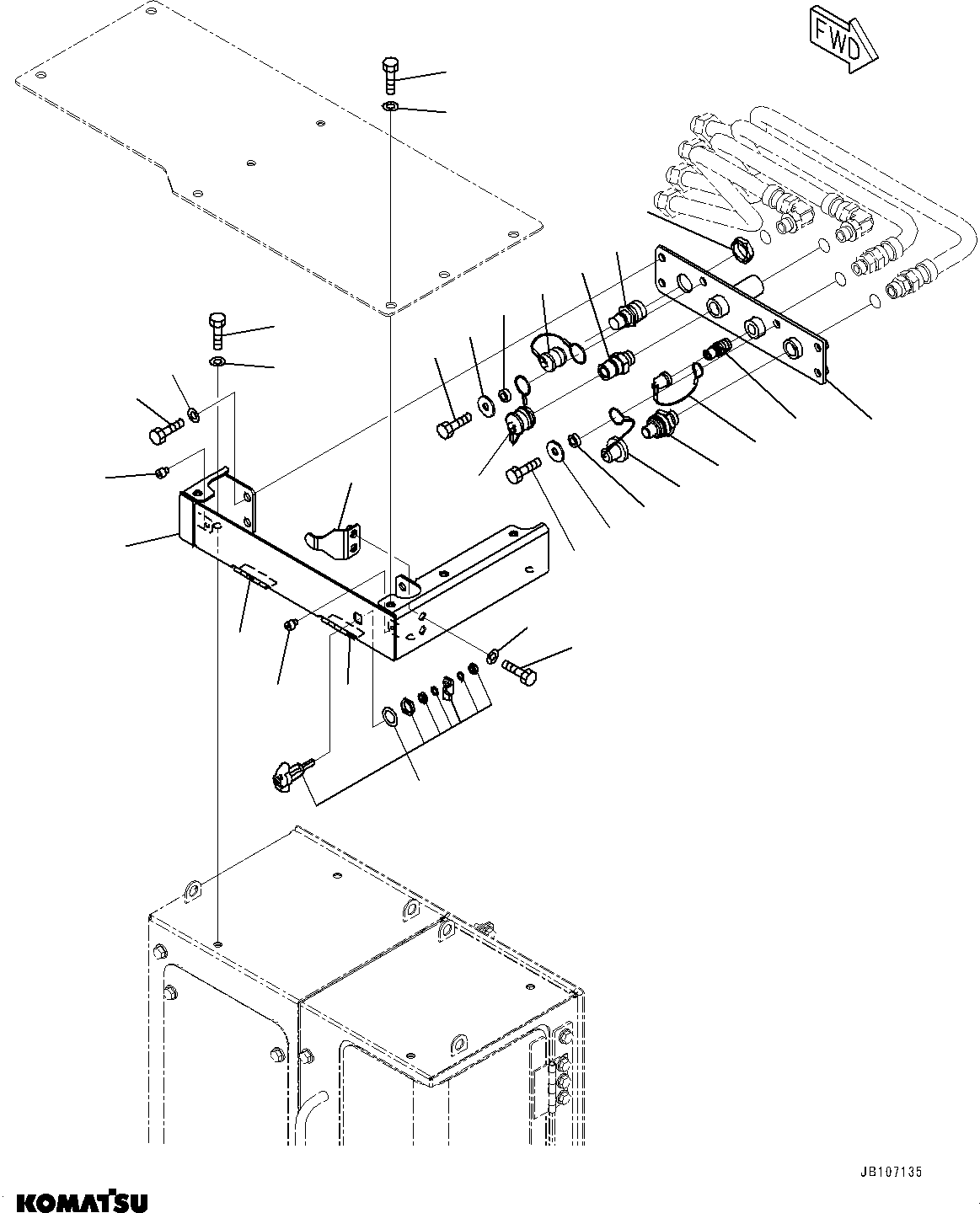 Komatsu parts book diagram for GD955-7M0 S/N 31001-UP: SERVICE CENTER, SERVICE CENTER(#30001-)