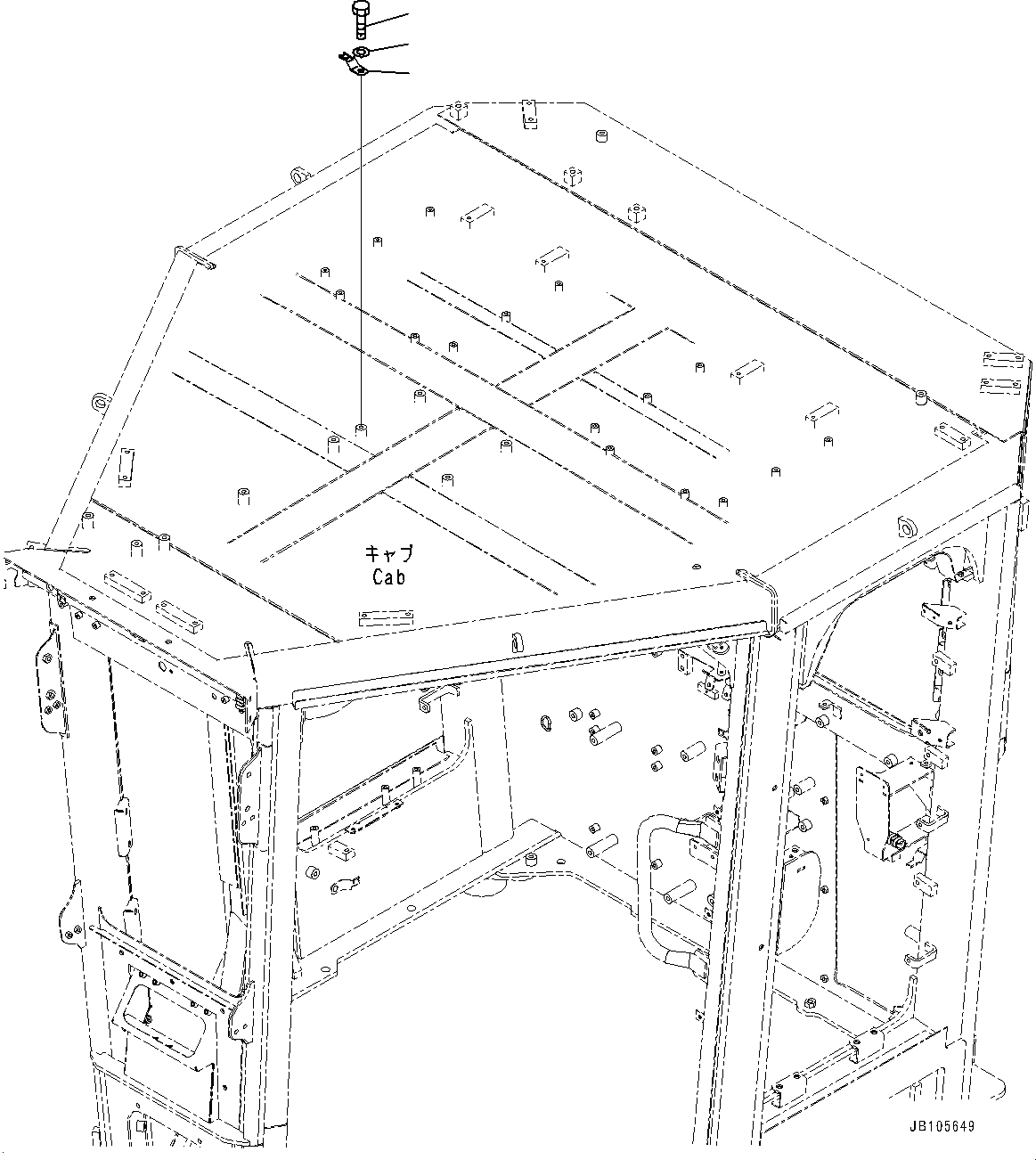 Komatsu parts book diagram for GD955-7M0 S/N 31001-UP: BEACON LAMP, PARTS FOR LESS(#30001-)