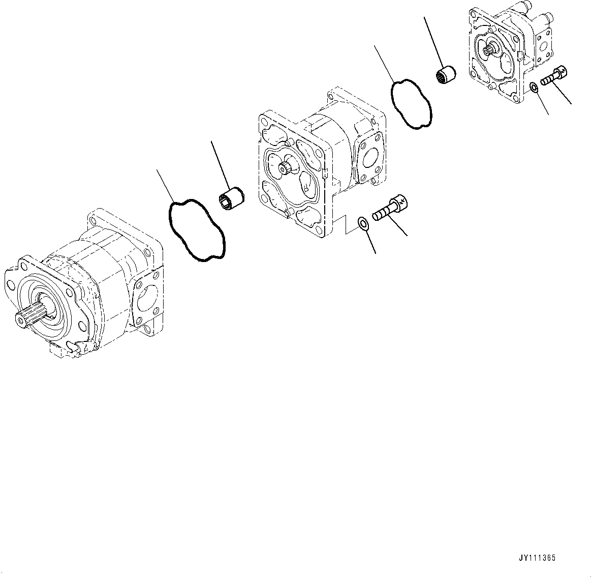 Komatsu parts book diagram for GD955-7M0 S/N 31001-UP: TORQUE CONVERTER AND TRANSMISSION, GEAR PUMP (4/4) (DIFFERENTIAL LOCK AND POWER TRAIN LUBRICATION AND POWER TRAIN CONTROL PUMP)(