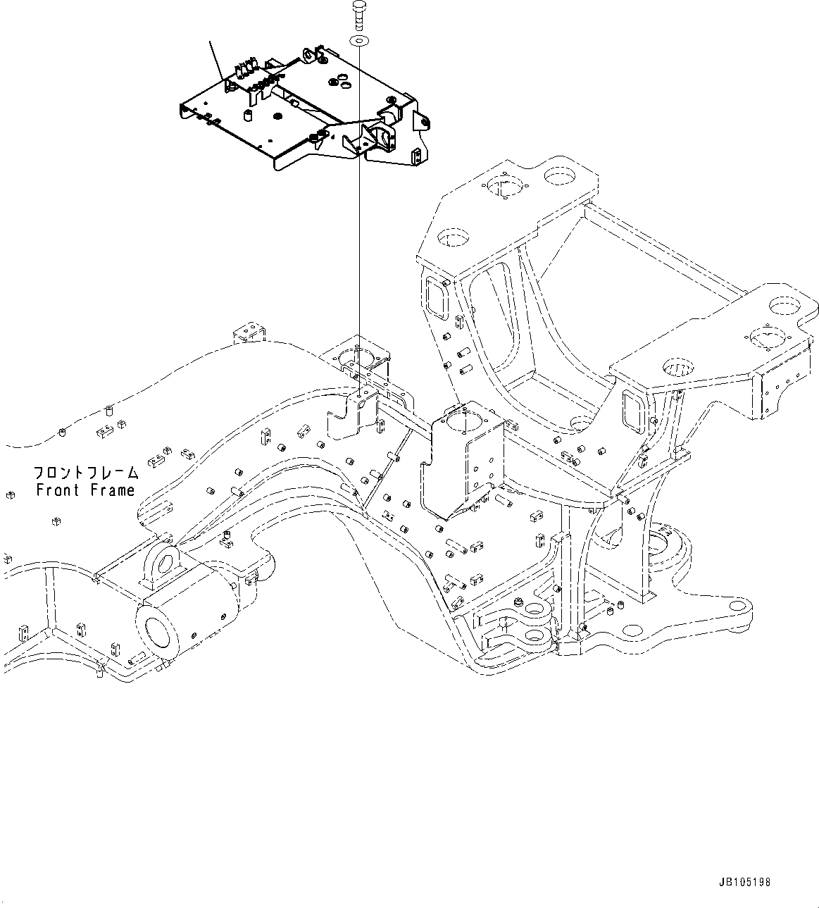 Komatsu parts book diagram for GD955-7M0 S/N 31001-UP: CONTROL VALVE, BRACKET(#30001-)