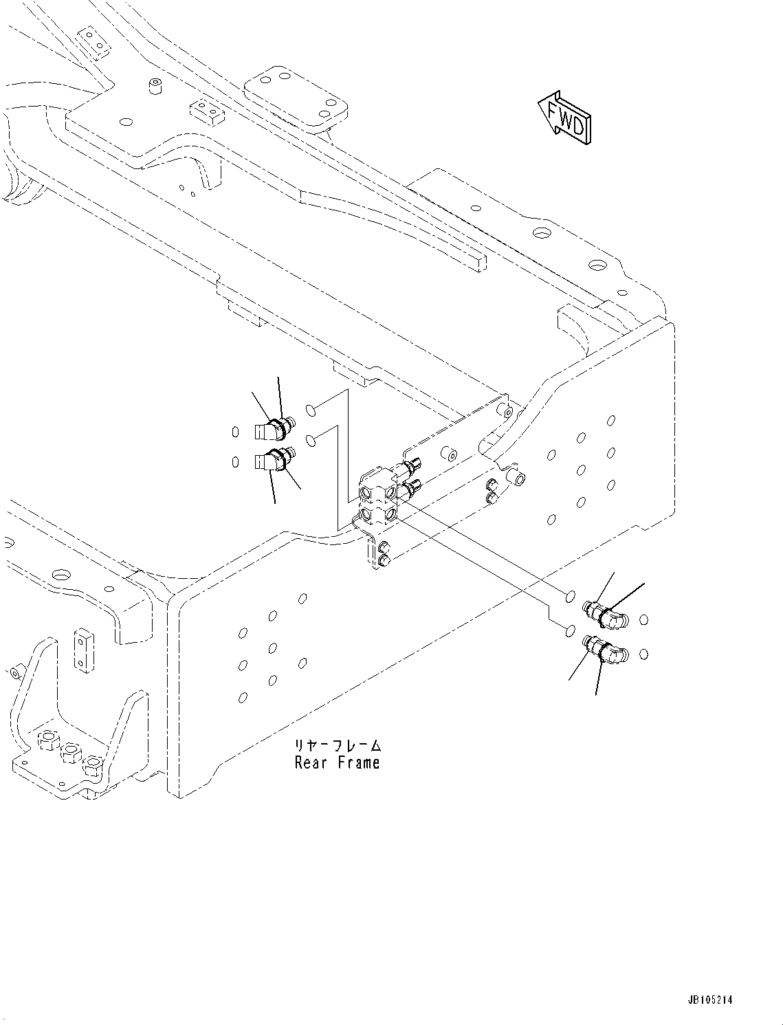 Komatsu parts book diagram for GD955-7M0 S/N 31001-UP: HYDRAULIC PIPING, BAND(#30001-)