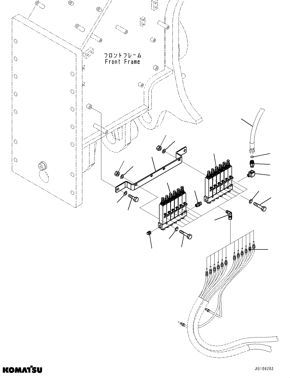 Komatsu parts book diagram for GD955-7M0 S/N 31001-UP: AUTO-GREASING SYSTEM, INJECTOR L.H. (1/2)(#30001-30000)