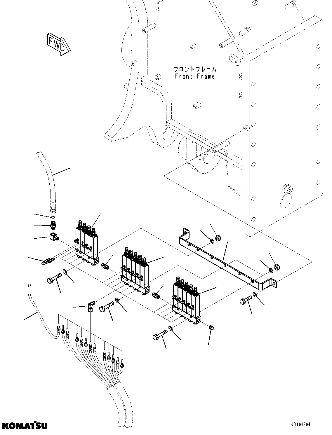 Komatsu parts book diagram for GD955-7M0 S/N 31001-UP: AUTO-GREASING SYSTEM, INJECTOR R.H. (1/2)(#30001-30000)