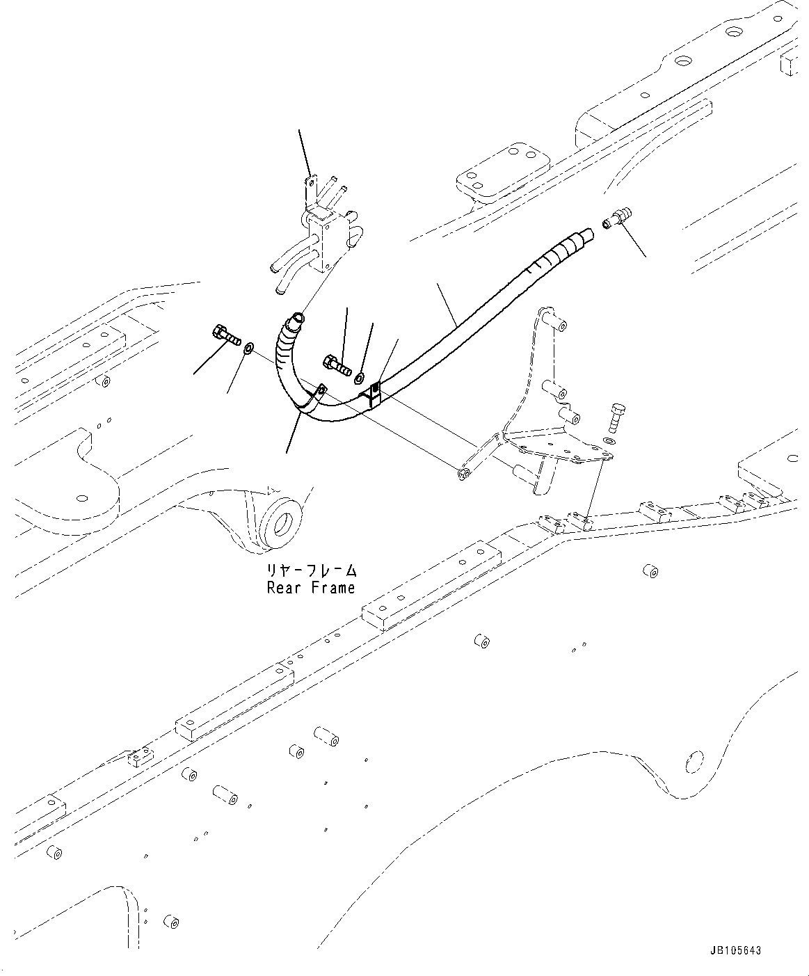 Komatsu parts book diagram for GD955-7M0 S/N 31001-UP: HEATER PIPING, HOSE (2/2)(#30001-30000)