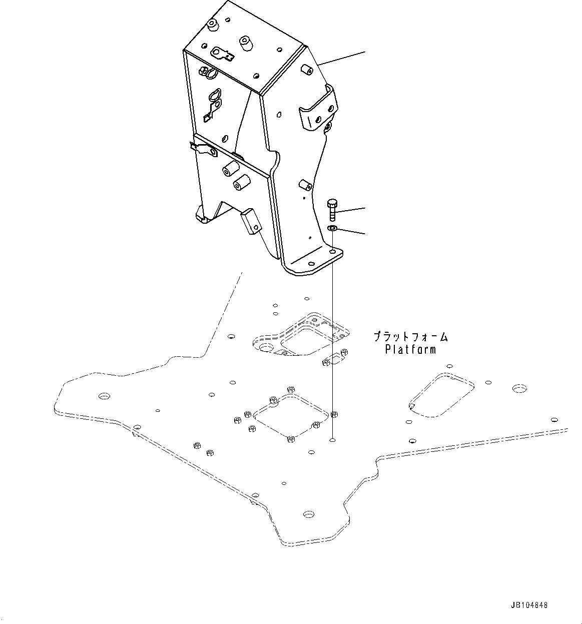 Komatsu parts book diagram for GD955-7M0 S/N 31001-UP: FLOOR, STEERING POST MOUNTING(#30001-)