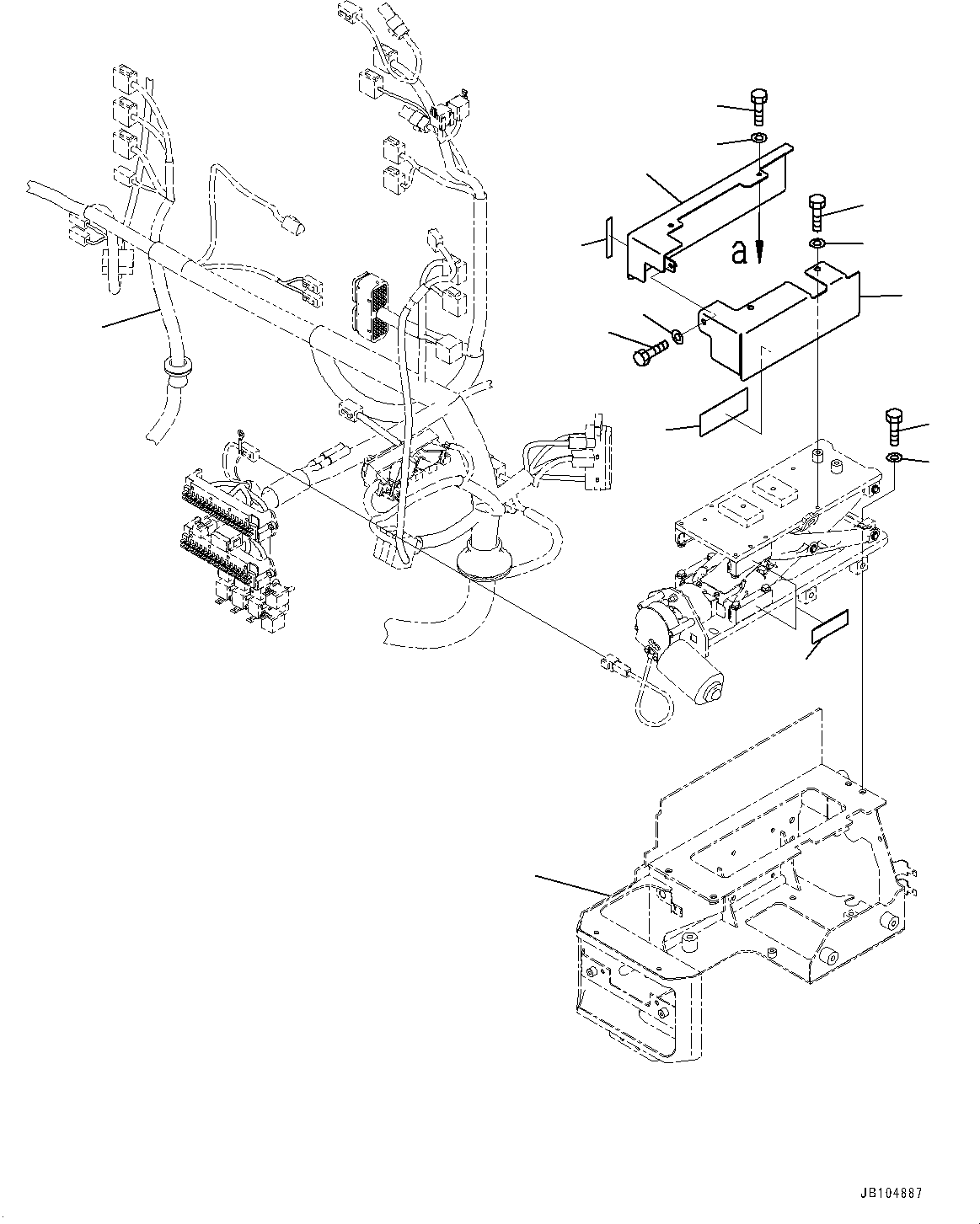 Komatsu parts book diagram for GD955-7M0 S/N 31001-UP: FLOOR, LIFTER MOUNTING (1/2)(#30001-)