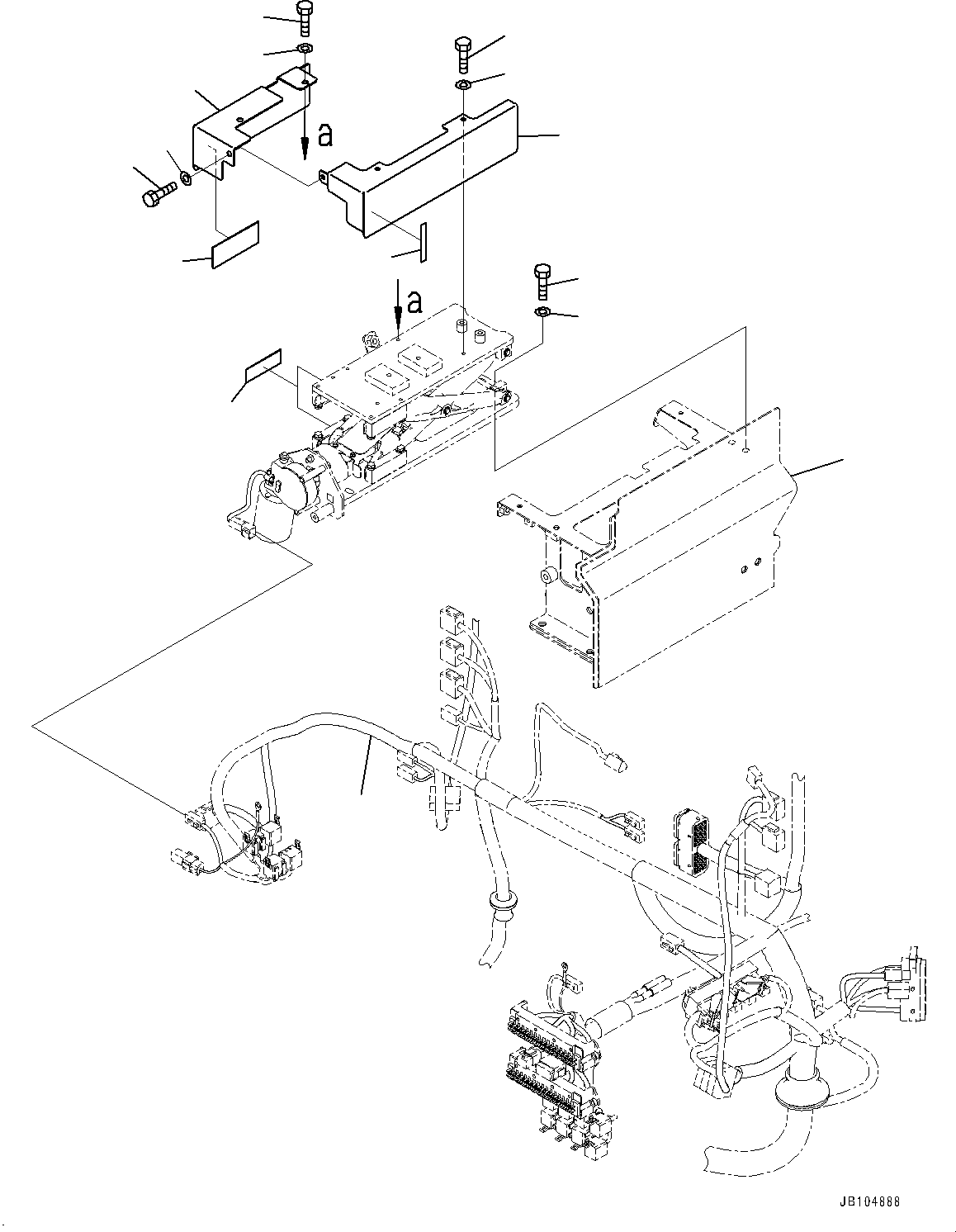 Komatsu parts book diagram for GD955-7M0 S/N 31001-UP: FLOOR, LIFTER MOUNTING (2/2)(#30001-)