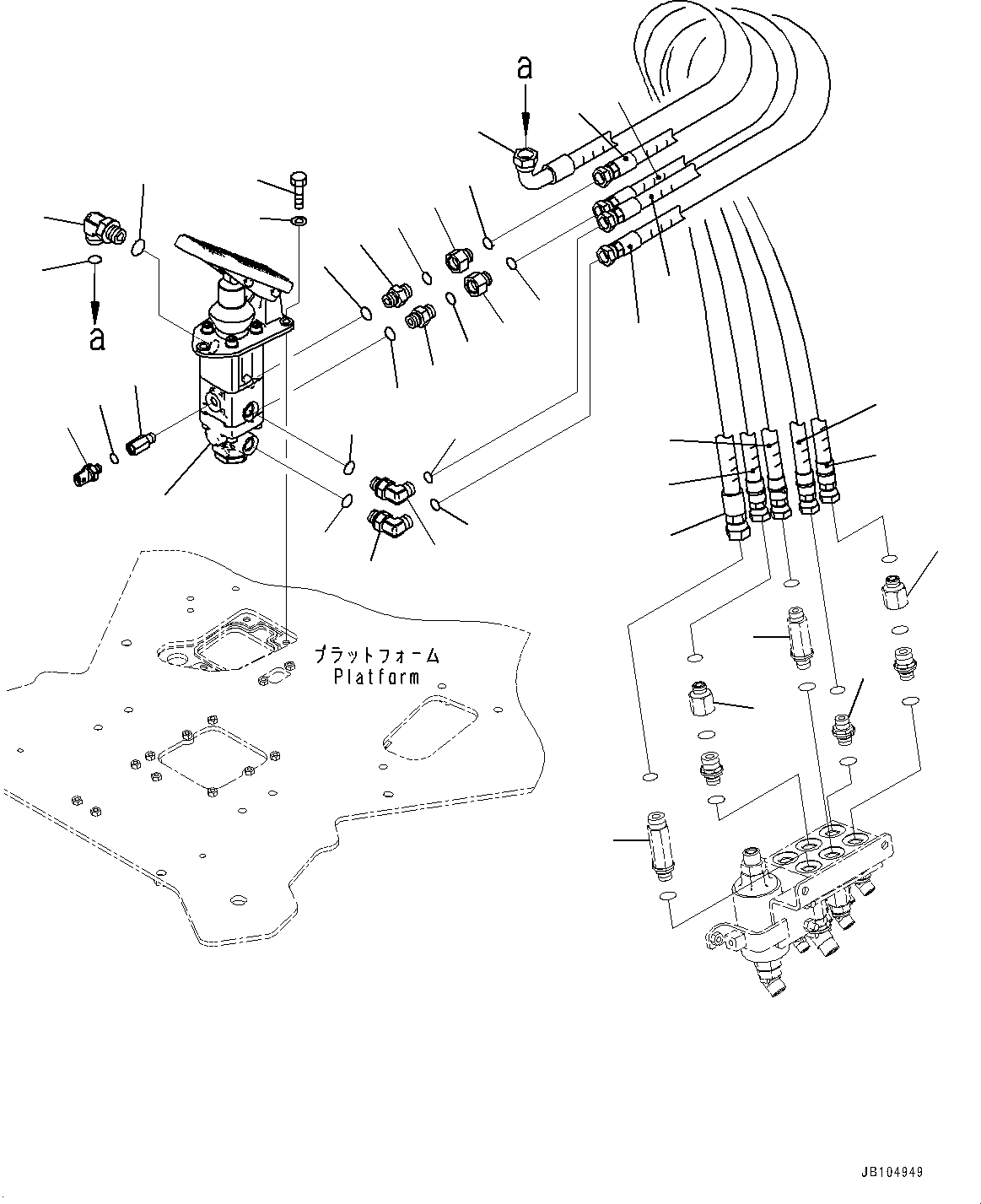 Komatsu parts book diagram for GD955-7M0 S/N 31001-UP: FLOOR, BRAKE PEDAL(#30001-)