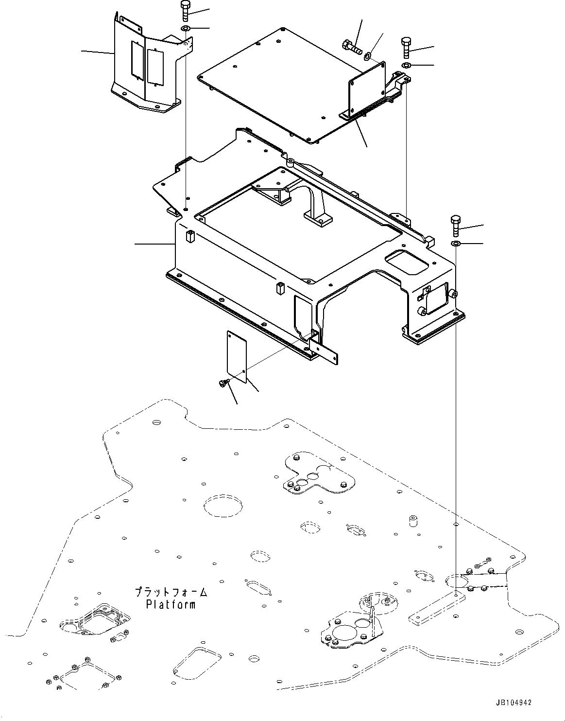 Komatsu parts book diagram for GD955-7M0 S/N 31001-UP: FLOOR, OPERATOR'S SEAT MOUNTING(#30001-)