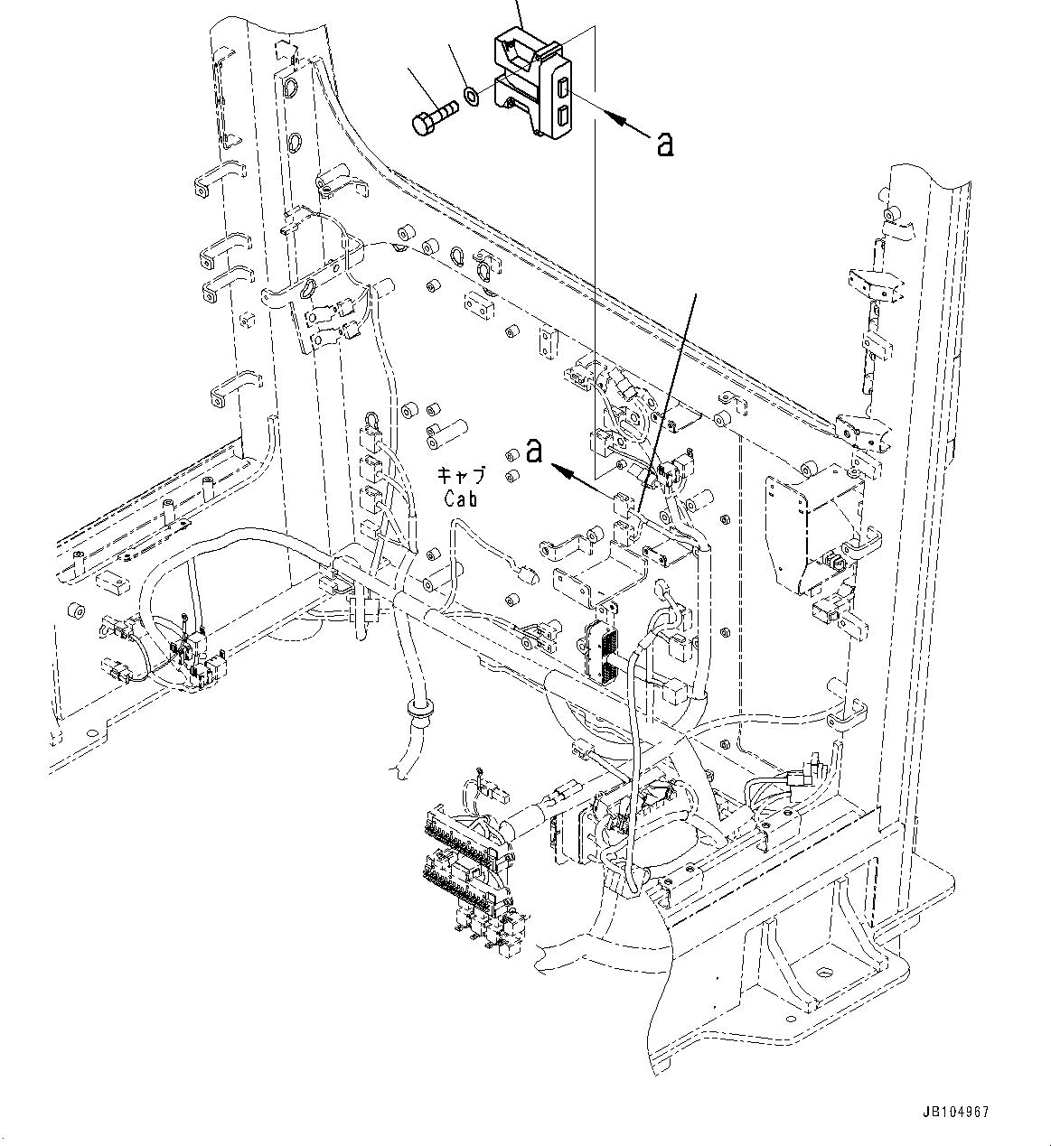 Komatsu parts book diagram for GD955-7M0 S/N 31001-UP: FLOOR, CONTROLLER(#30001-)