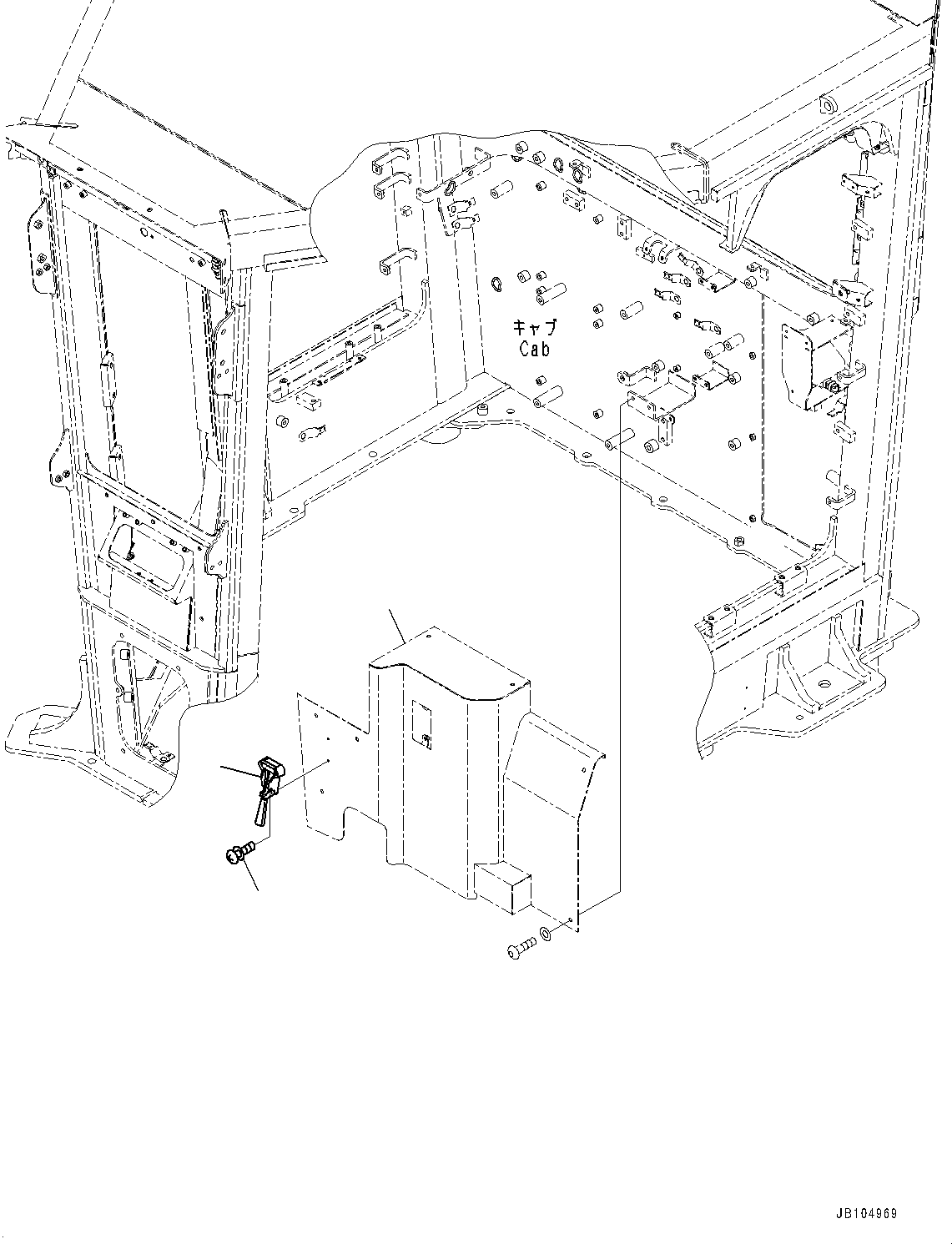 Komatsu parts book diagram for GD955-7M0 S/N 31001-UP: FLOOR, HAMMER(#30001-)