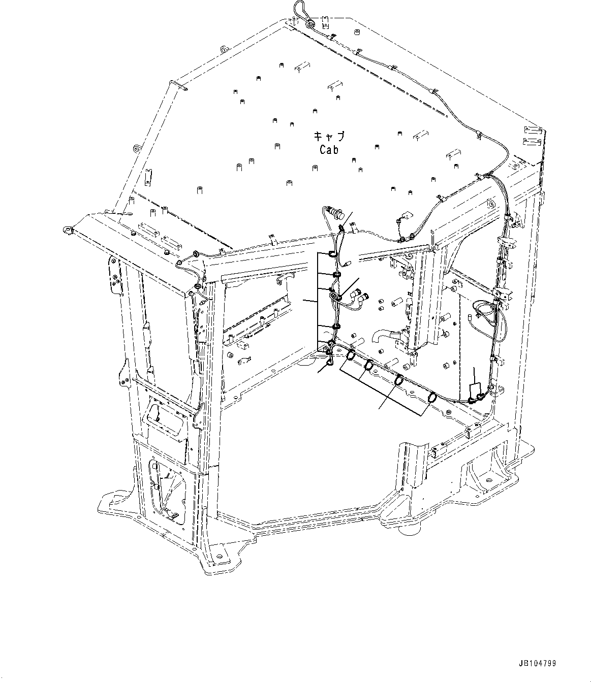 Komatsu parts book diagram for GD955-7M0 S/N 31001-UP: KOMTRAX CONTROLLER, BAND(#30001-)