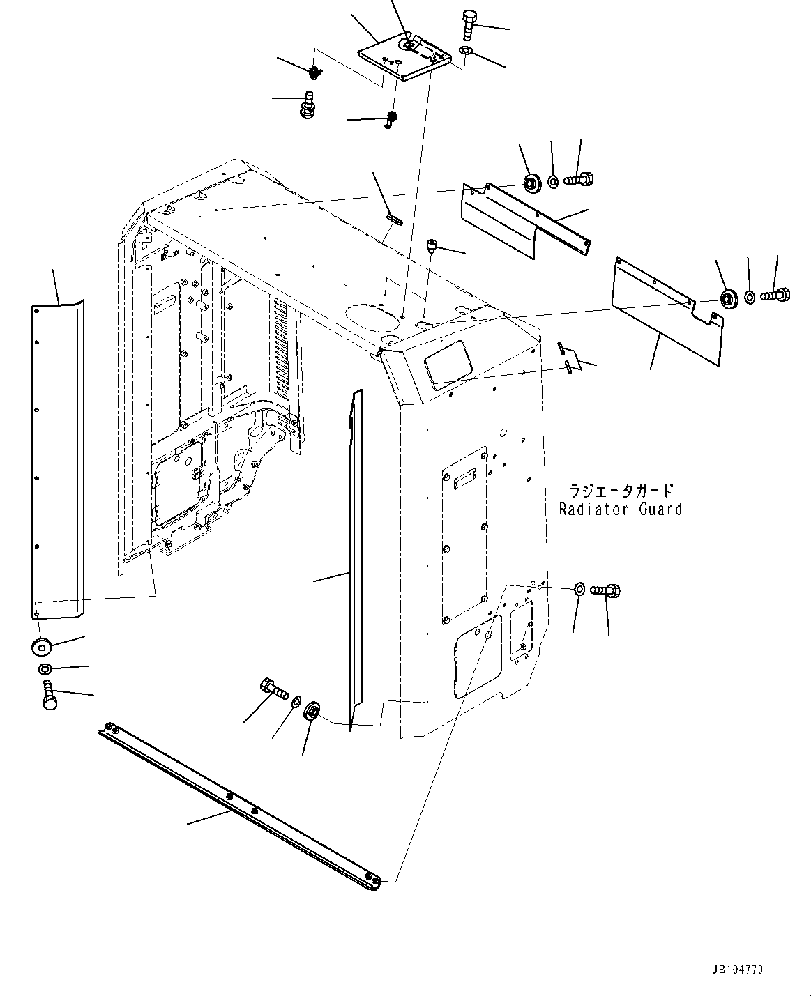 Komatsu parts book diagram for GD955-7M0 S/N 31001-UP: ENGINE HOOD, COVER AND SHEET(#30001-)