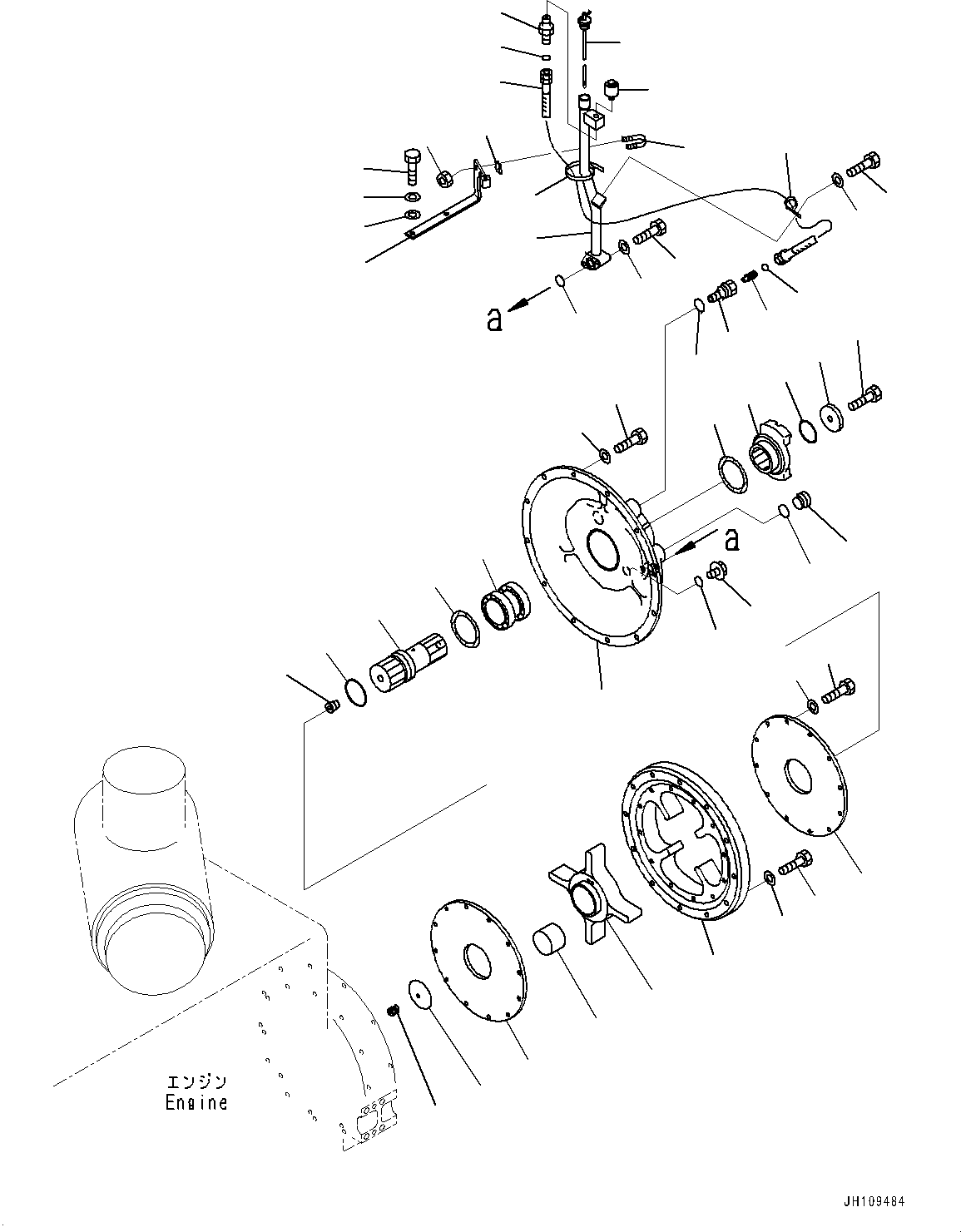 Komatsu parts book diagram for D275A-6 S/N 190001-UP (Mongolia Standard Machine): DAMPER, (#180001-)