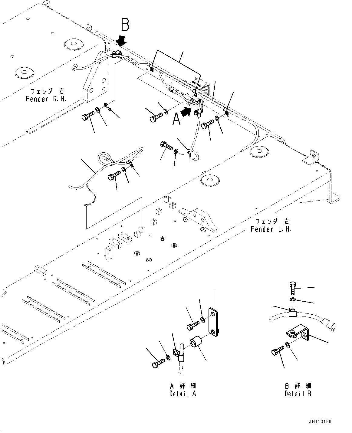 Komatsu parts book diagram for D275A-6 S/N 190001-UP (Mongolia Standard Machine): ELECTRIC WIRING HARNESS, REAR(#180001-)