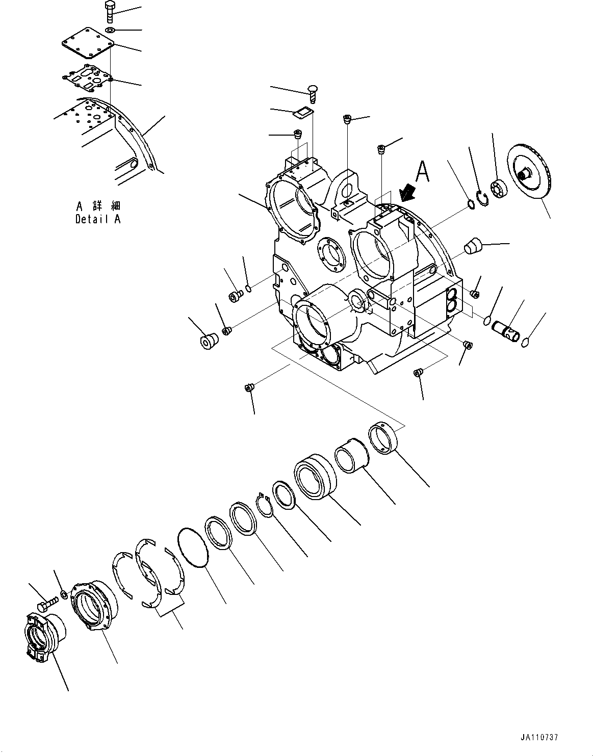 Komatsu parts book diagram for D275A-6 S/N 190001-UP (Mongolia Standard Machine): POWER TRAIN, TORQUE CONVERTER CASE(#180001-)