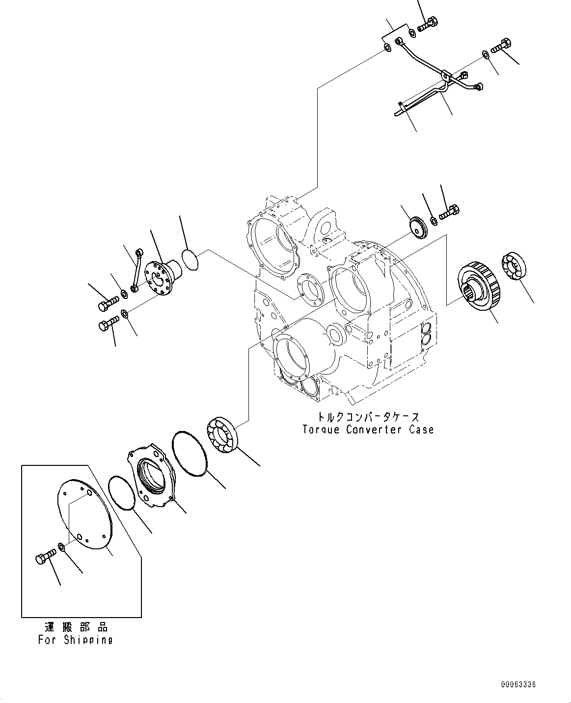 Komatsu parts book diagram for D275A-6 S/N 190001-UP (Mongolia Standard Machine): POWER TRAIN, PTO (POWER TAKE OFF) GEAR(#105410-)