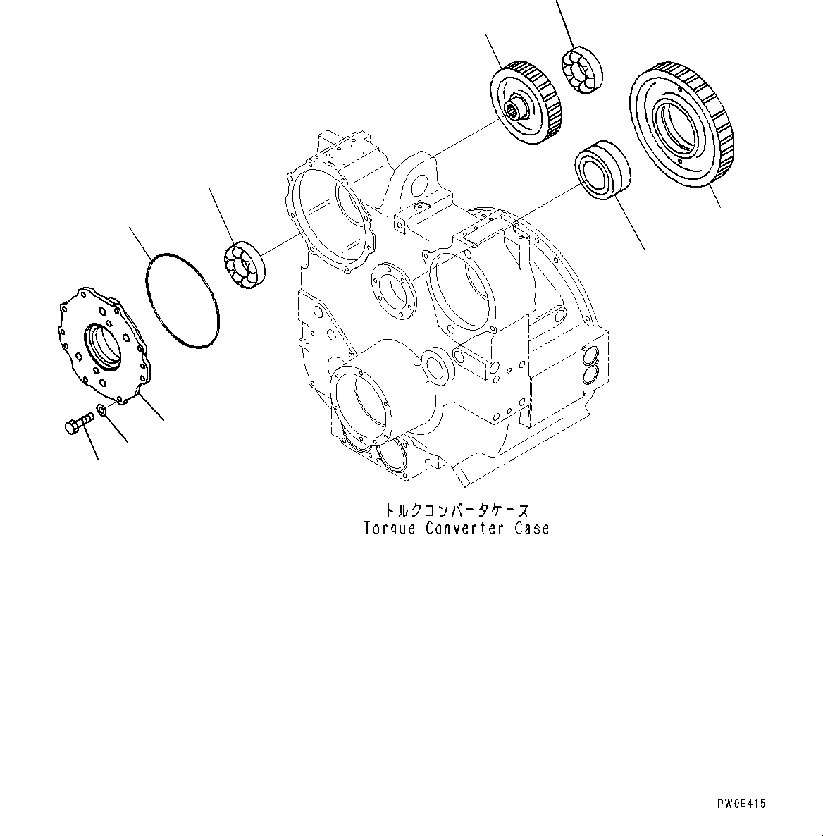 Komatsu parts book diagram for D275A-6 S/N 190001-UP (Mongolia Standard Machine): POWER TRAIN, CHARGE PUMP GEAR(#180001-)