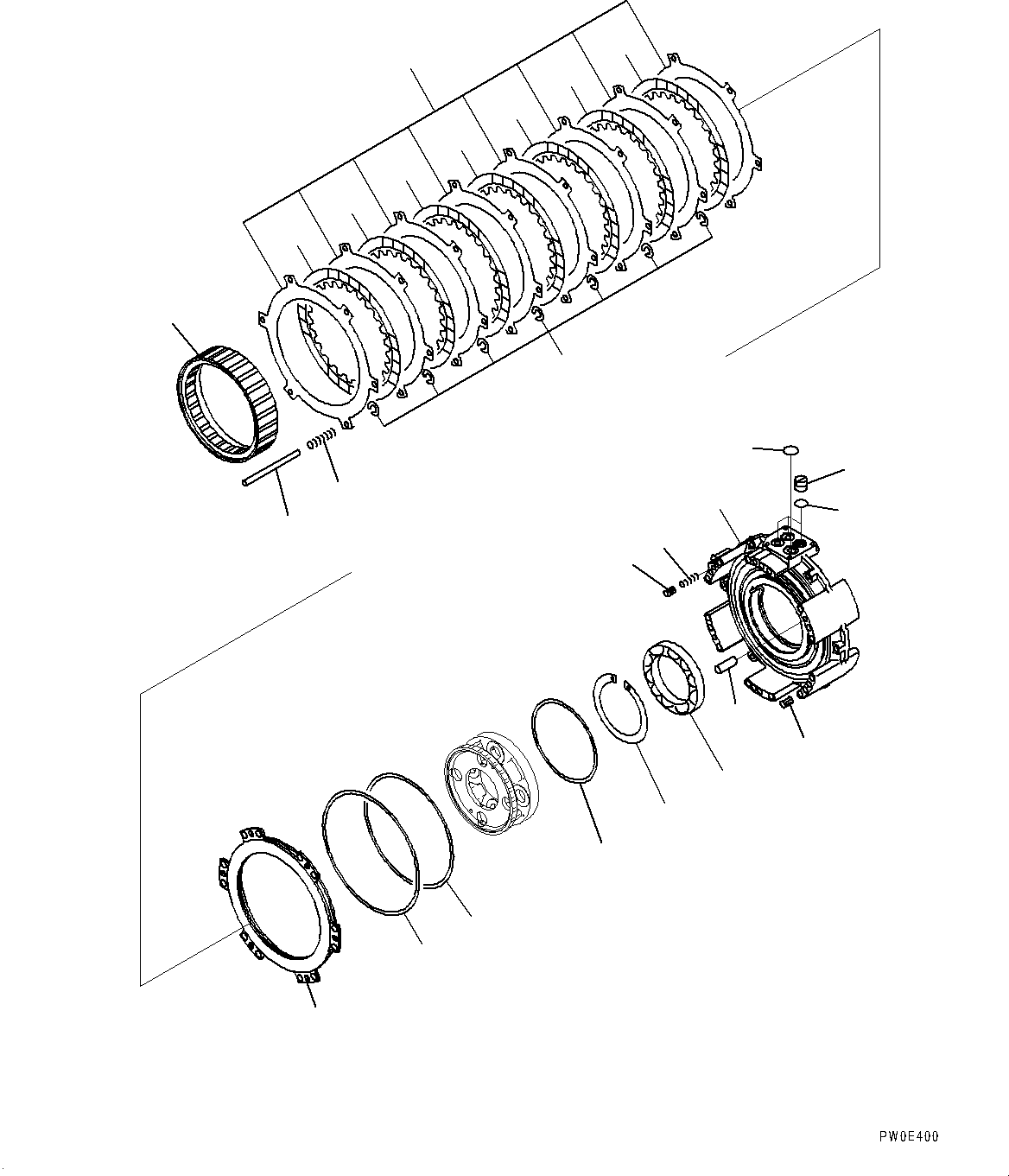 Komatsu parts book diagram for D275A-6 S/N 190001-UP (Mongolia Standard Machine): POWER TRAIN, FORWARD HOUSING(#180001-)