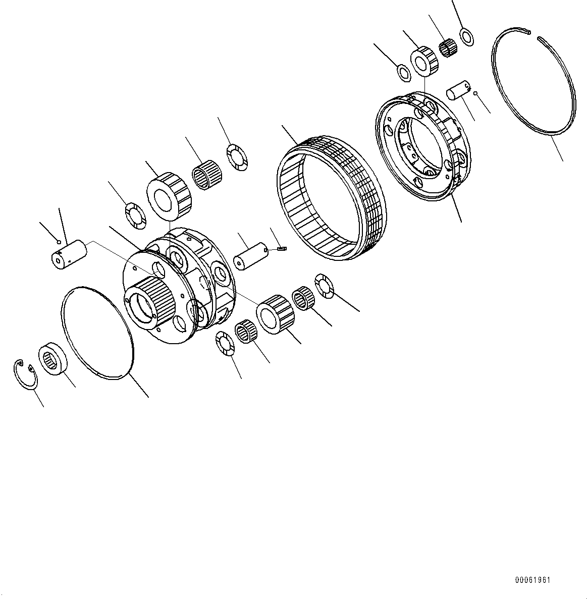 Komatsu parts book diagram for D275A-6 S/N 190001-UP (Mongolia Standard Machine): POWER TRAIN, CARRIER (1/2)(#180001-)