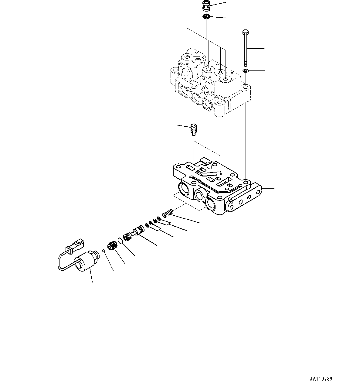 Komatsu parts book diagram for D275A-6 S/N 190001-UP (Mongolia Standard Machine): POWER TRAIN, TRANSMISSION LOWER VALVE(#180001-)
