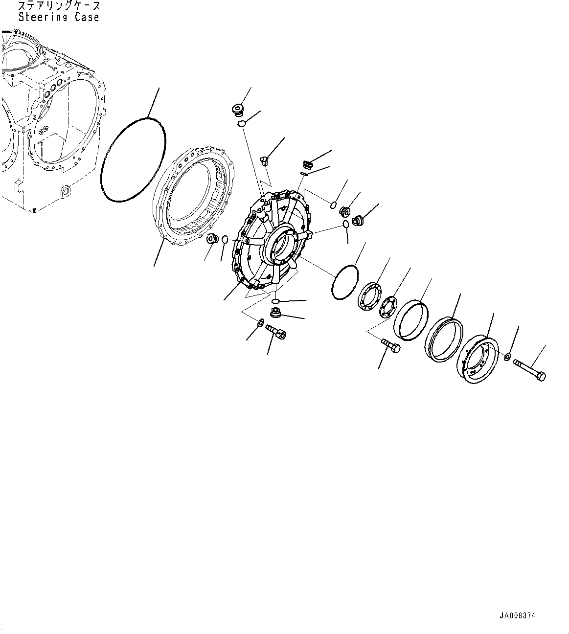 Komatsu parts book diagram for D275A-6 S/N 190001-UP (Mongolia Standard Machine): POWER TRAIN, STEERING CLUTCH AND STEERING BRAKE (2/2)(#180001-)