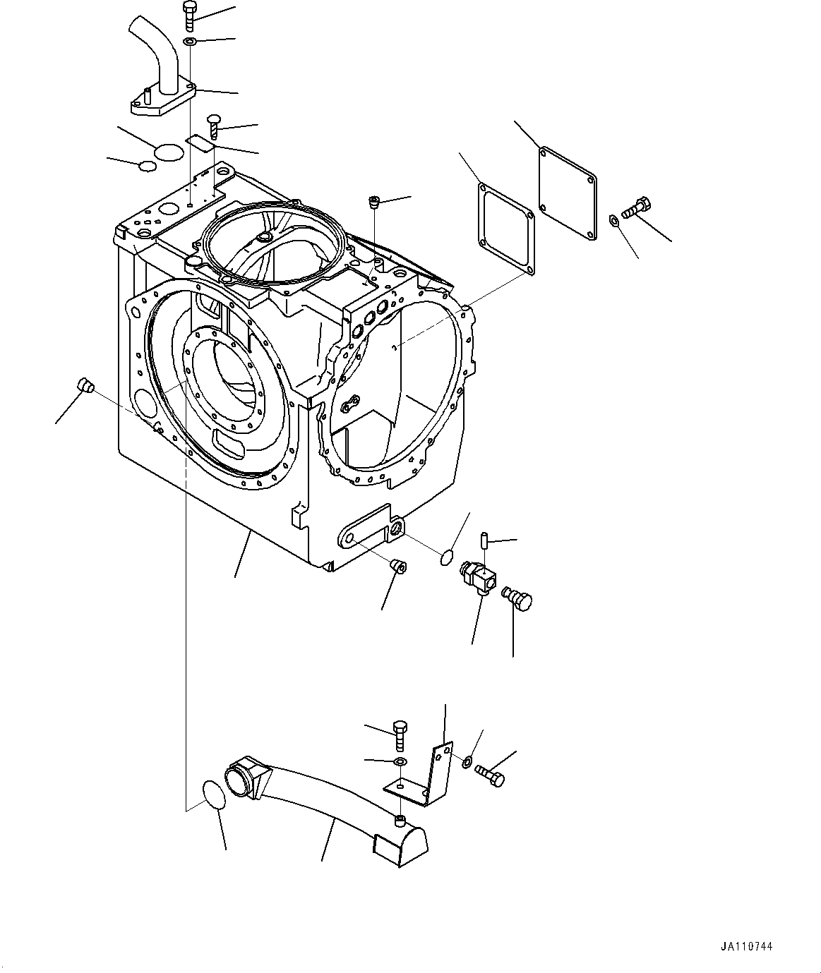Komatsu parts book diagram for D275A-6 S/N 190001-UP (Mongolia Standard Machine): POWER TRAIN, STEERING CASE (1/2)(#180001-)