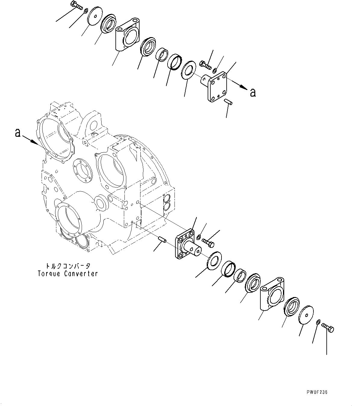Komatsu parts book diagram for D275A-6 S/N 190001-UP (Mongolia Standard Machine): POWER TRAIN, MOUNTING PARTS(#180001-)