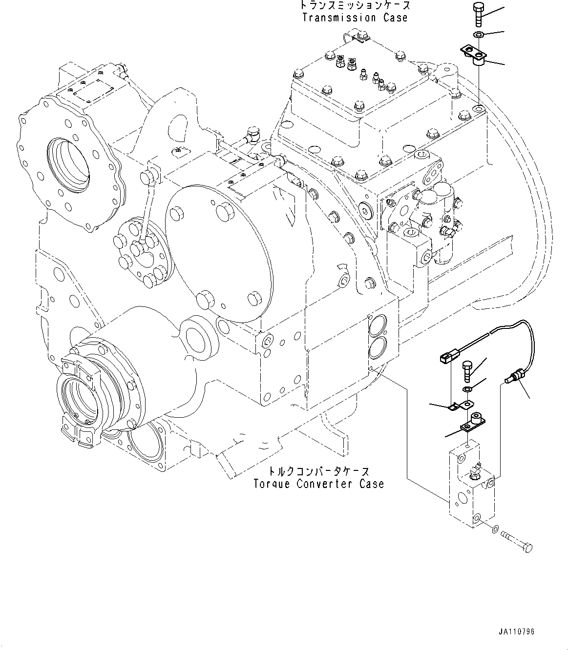 Komatsu parts book diagram for D275A-6 S/N 190001-UP (Mongolia Standard Machine): POWER TRAIN, SENSOR(#180001-)