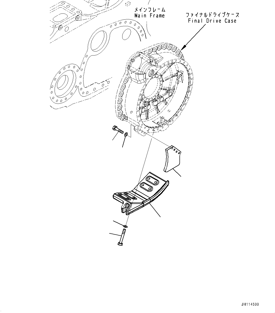 Komatsu parts book diagram for D275A-6 S/N 190001-UP (Mongolia Standard Machine): GUARD, L.H.(#190001-)