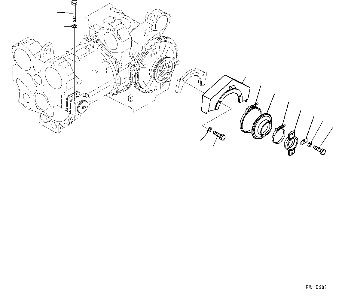 Komatsu parts book diagram for D275A-6 S/N 190001-UP (Mongolia Standard Machine): POWER TRAIN UNIT MOUNTING, (#180001-)