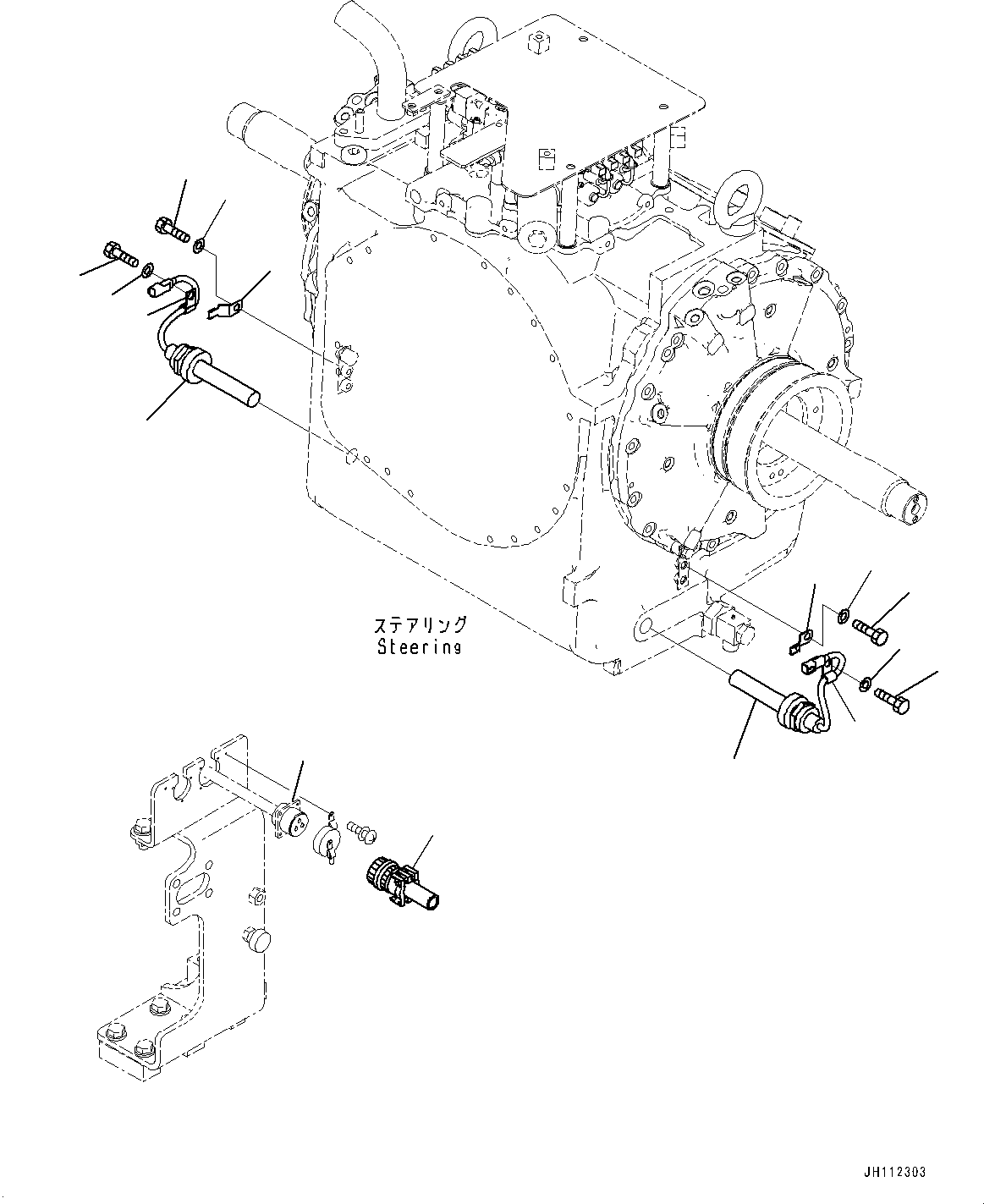 Komatsu parts book diagram for D275A-6 S/N 190001-UP (Mongolia Standard Machine): ELECTRIC WIRING HARNESS FOR POWERTRAIN CONTROL, OIL PAN HEATER(#180001-)