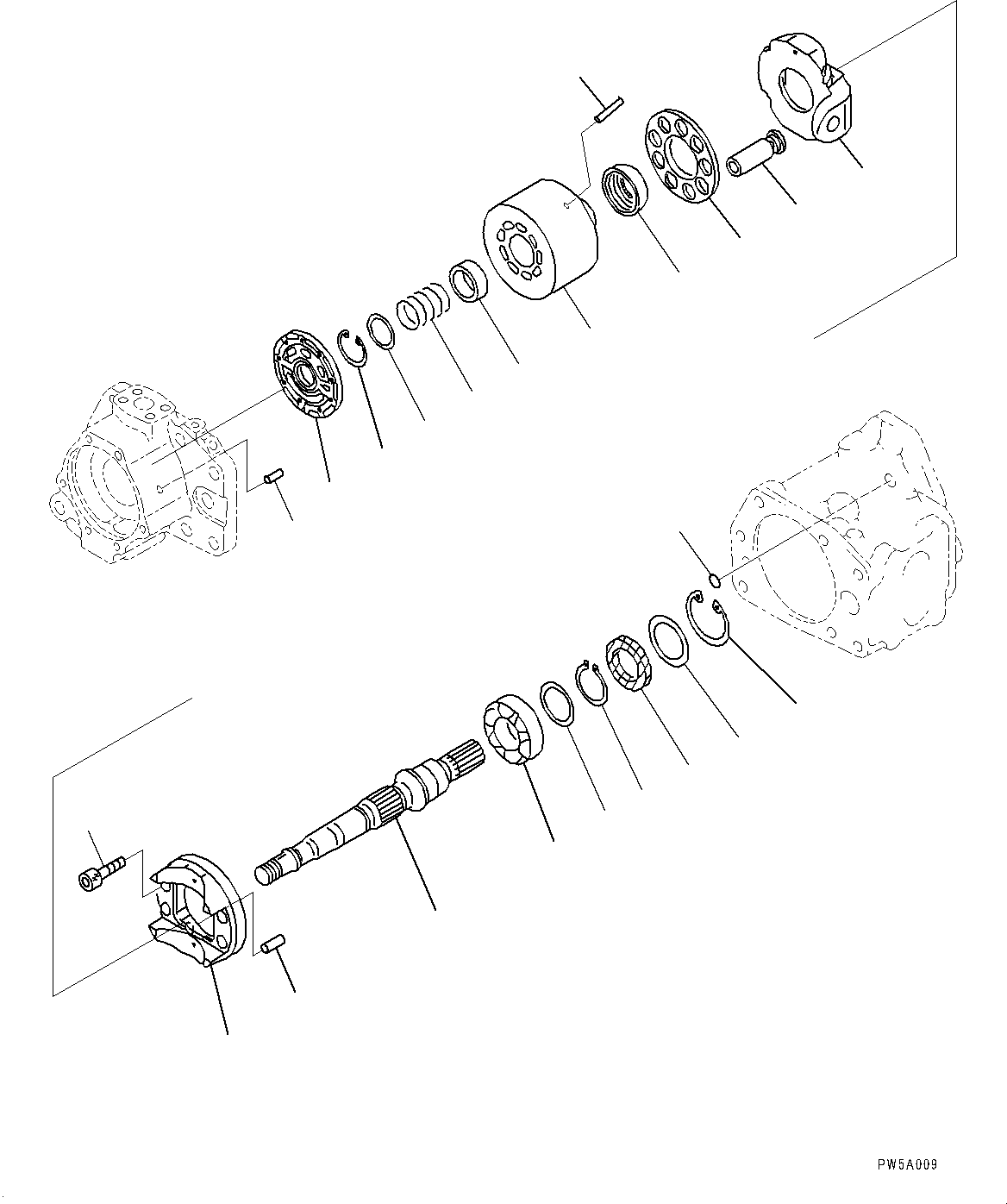 Komatsu parts book diagram for D275A-6 S/N 190001-UP (Mongolia Standard Machine): HYDRAULIC PUMP, PISTON PUMP (2/5)(#180001-)