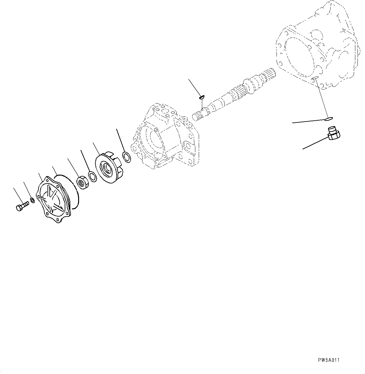 Komatsu parts book diagram for D275A-6 S/N 190001-UP (Mongolia Standard Machine): HYDRAULIC PUMP, PISTON PUMP (4/5)(#180001-)