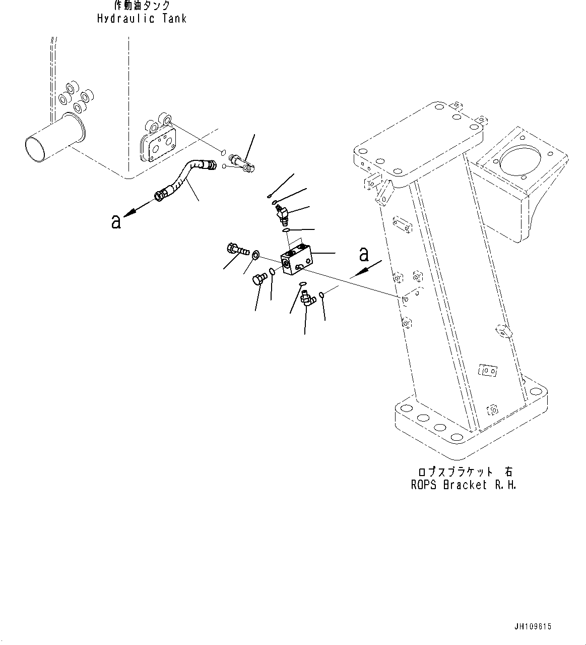 Komatsu parts book diagram for D275A-6 S/N 190001-UP (Mongolia Standard Machine): PROPORTIONAL PRESSURE CONTROL (PPC) PIPING, DRAIN PIPING(#180001-)